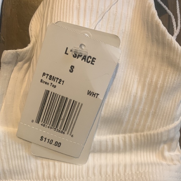 NWT L*Space Women's Siren Bikini Top White - Picture 16 of 16